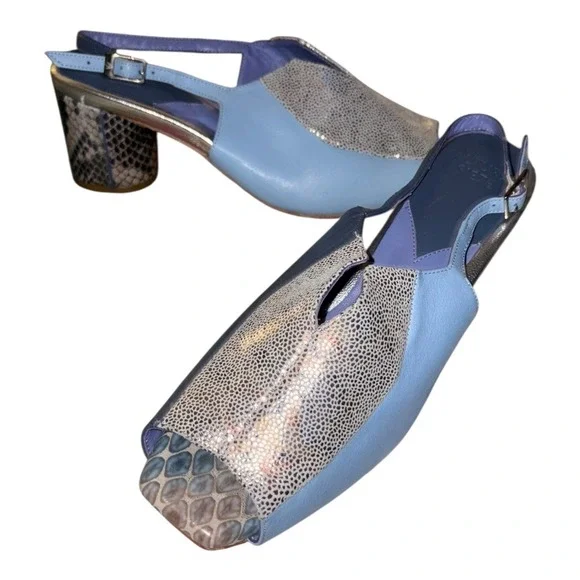Altura Siete Iris Slingback Heels Handmade in Mexio US sz 8